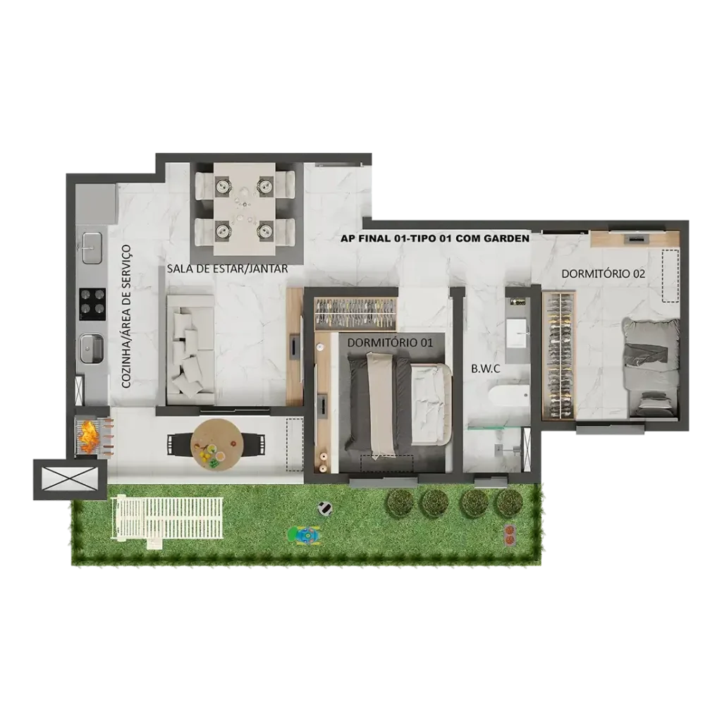 Planta Garden 01 TIPO 01 Recanto do Bosque