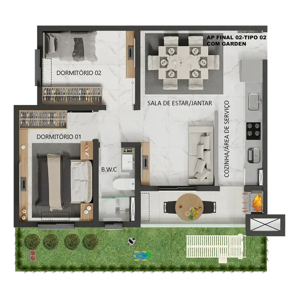 Planta Garden 02 TIPO 02 Recanto do Bosque