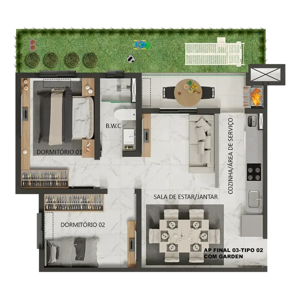 Planta Garden 03 TIPO 02 Recanto do Bosque