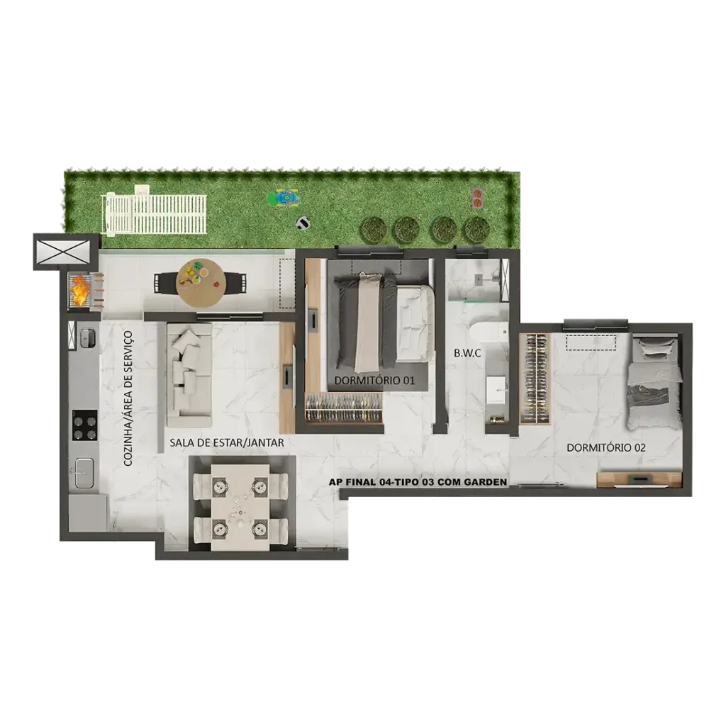 Planta Garden 04 TIPO 03 Recanto do Bosque