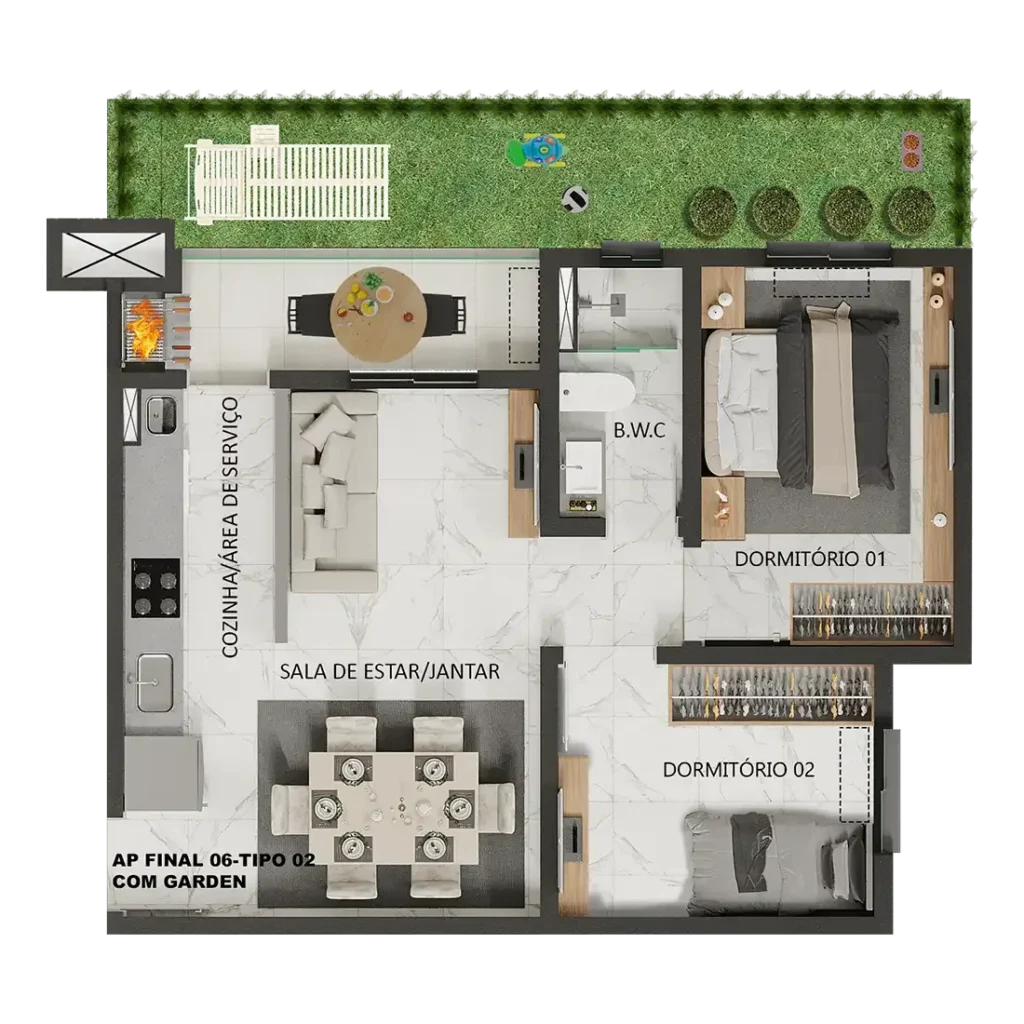 Planta Garden 06 TIPO 02 Recanto do Bosque