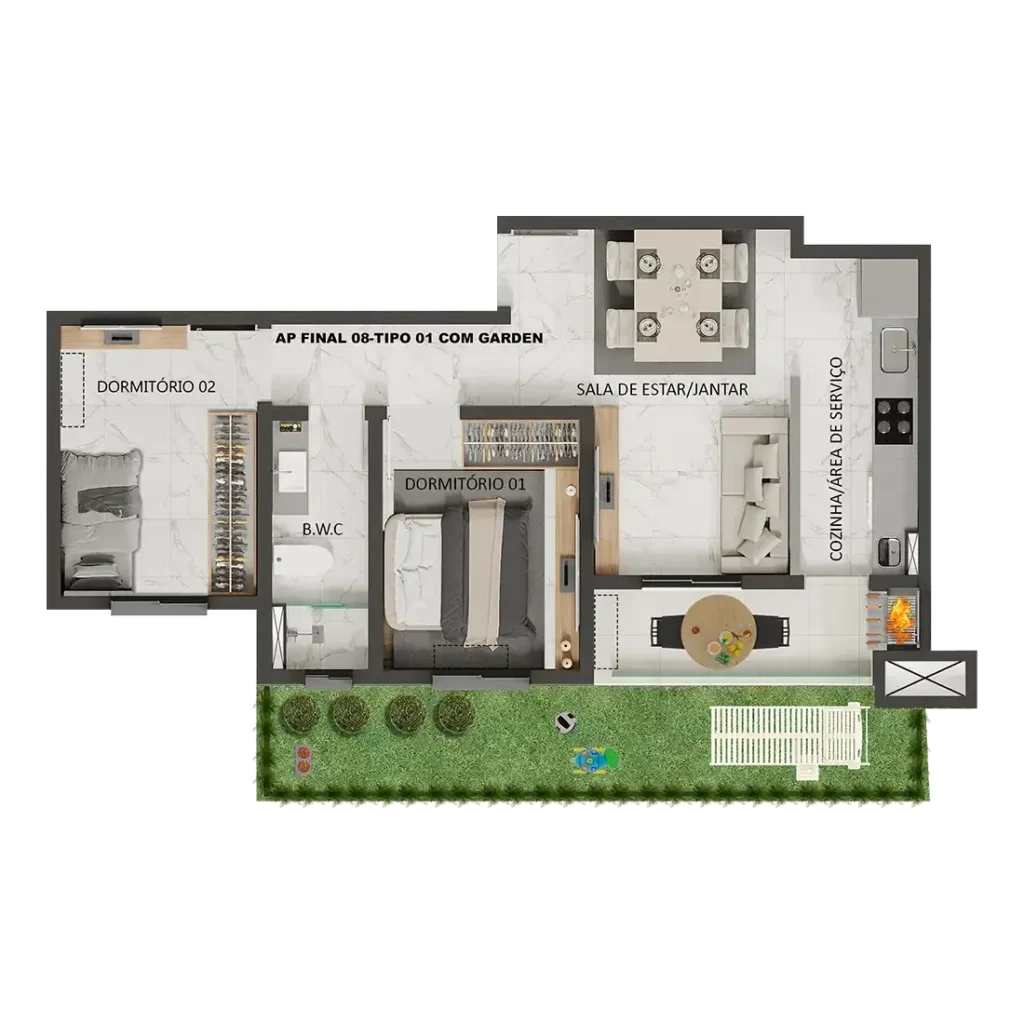 Planta Garden 08 TIPO 01 Recanto do Bosque