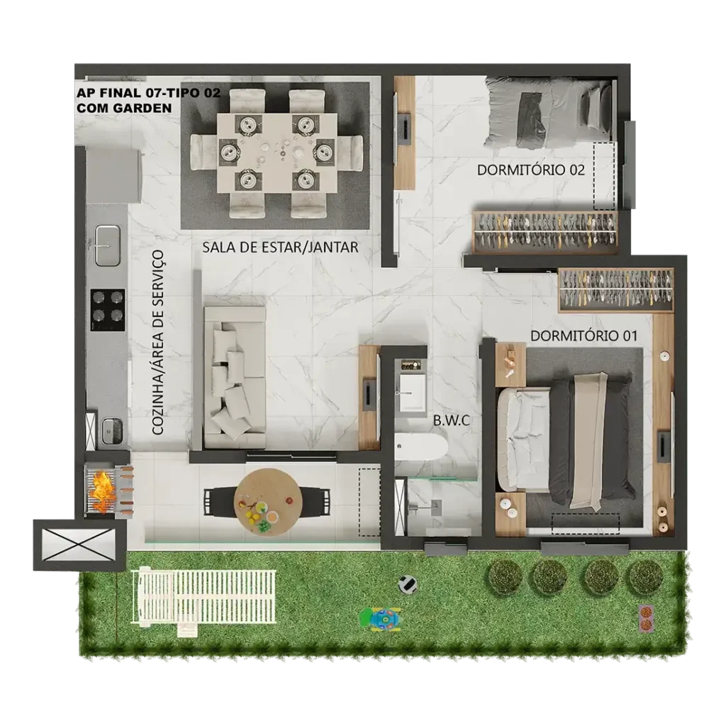 Planta Garden 7 TIPO 02 Recanto do Bosque